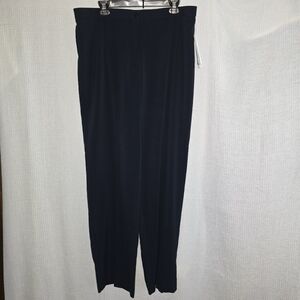 Harve Benard Women's Navy Pants NWT Straight Leg Pleated Front Sz. 18W Trousers